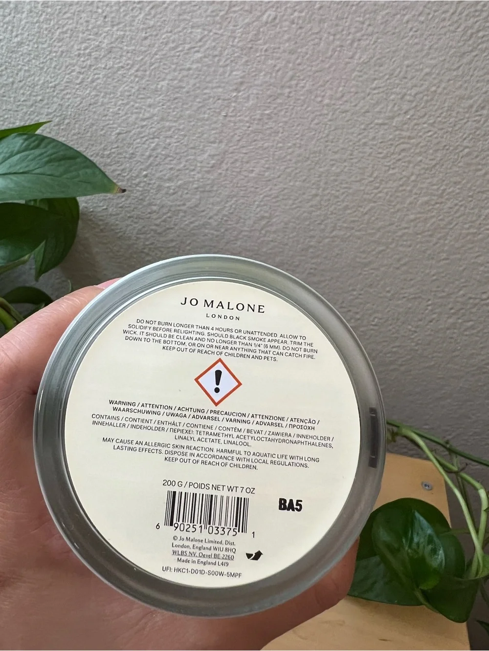 NIB Jo Malone wood sage&sea salt Scented Candle 200g